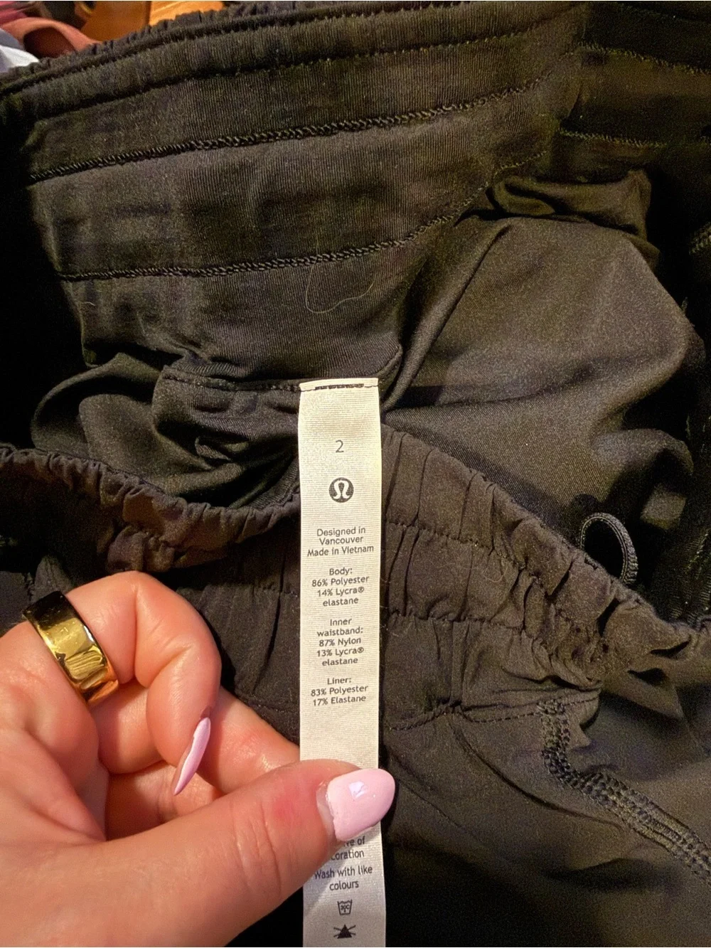 lululemon athletica Black Running Shorts with Elastic Waistband